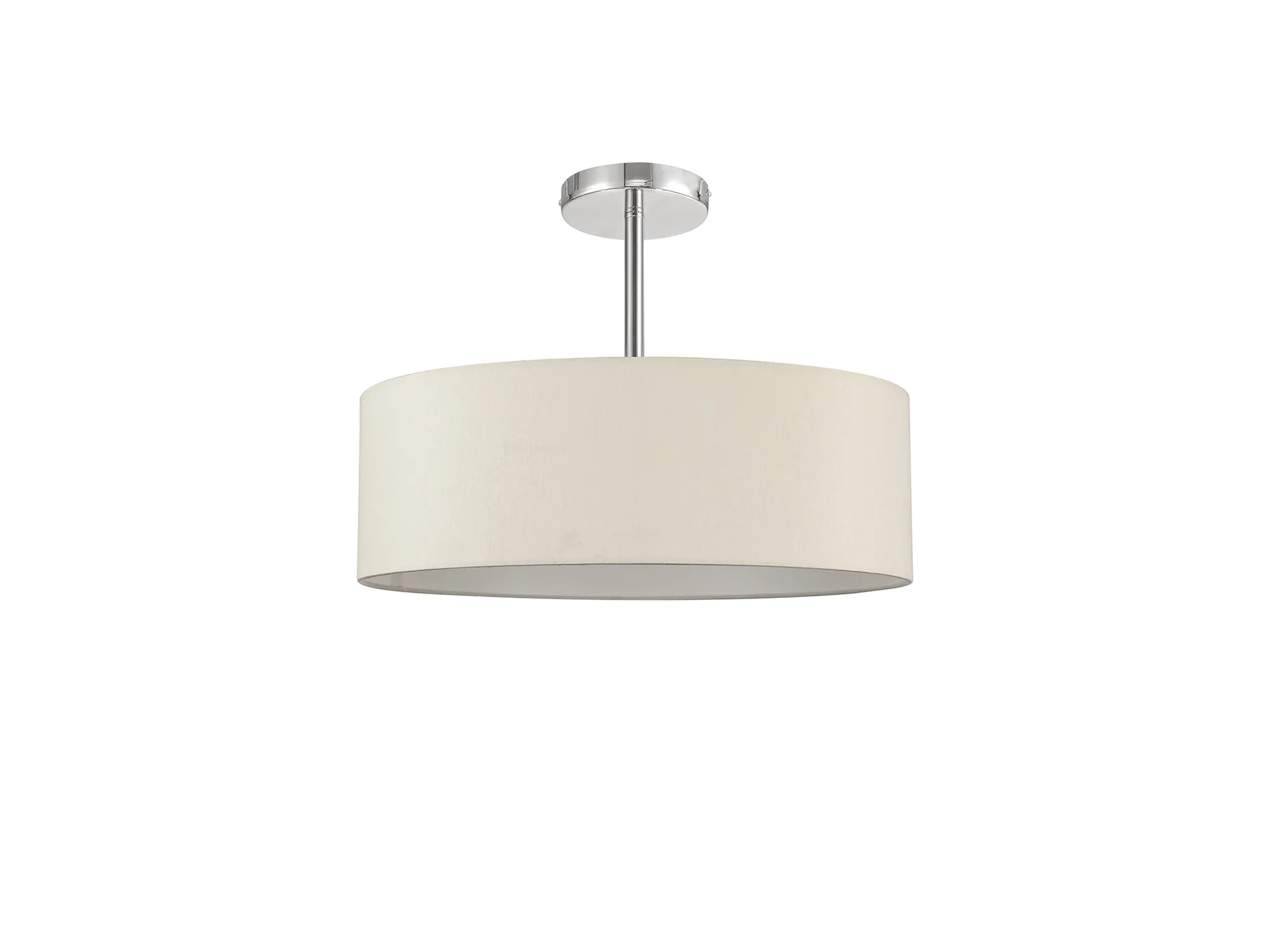 Baymont 45cm Semi Flush 5 Light Polished Chrome, Ivory Pearl DK0722  Deco Baymont CH IV